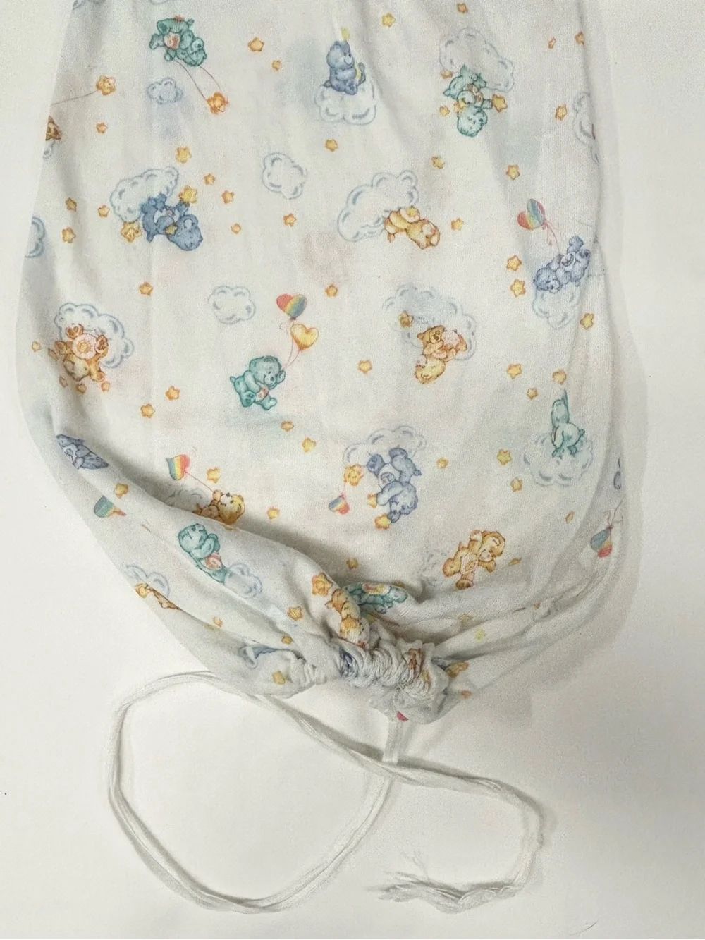 Care Bear - Vintage 1983 Infant Layette Gown - White Care Bear Print